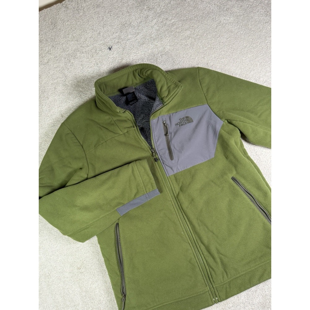 The North Face Chimborazo Fleece Jacket Men's M Green Sherpa Lined Full Zip